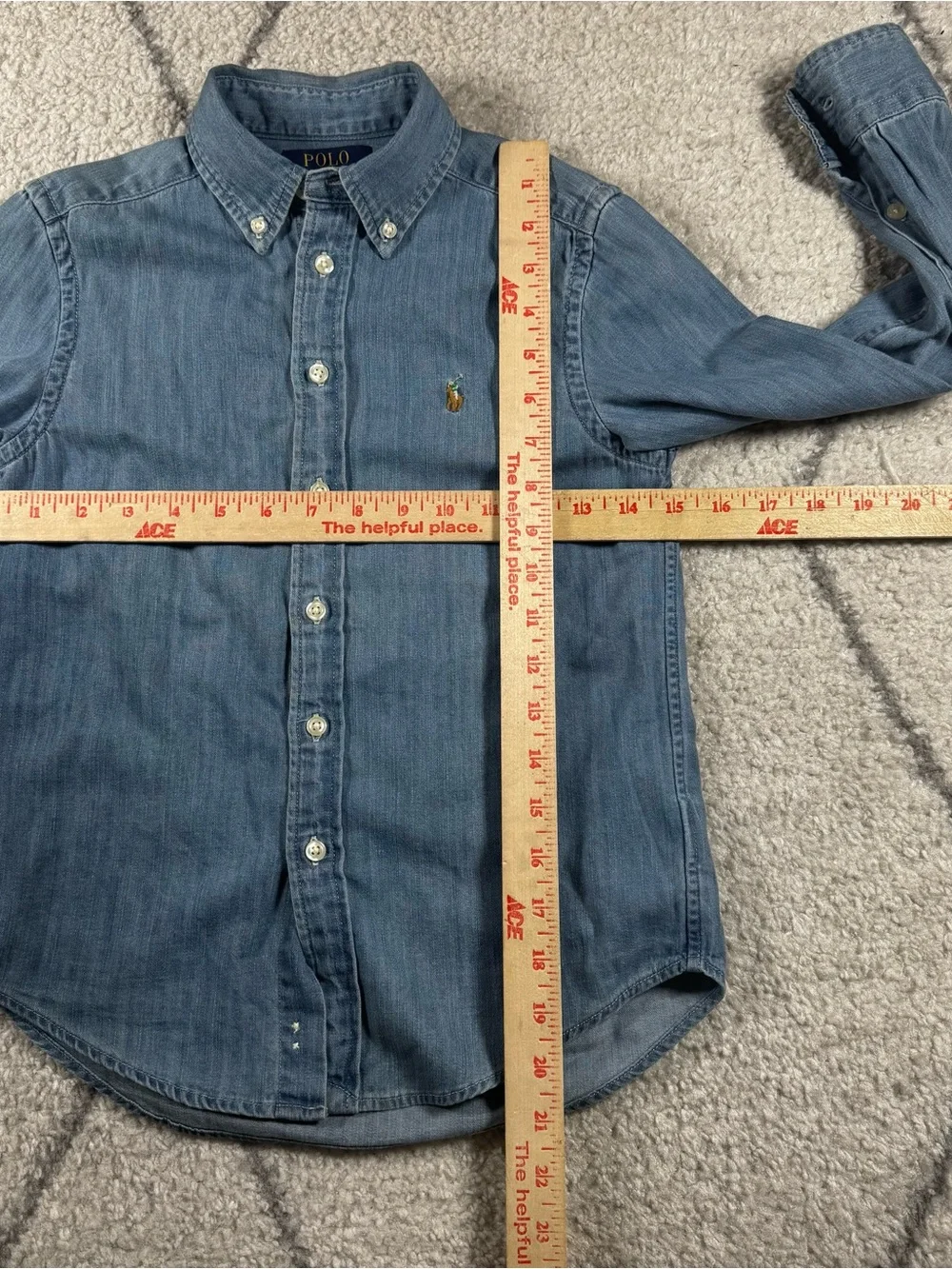 Ralph Lauren Denim Button-Down Shirt - Blue